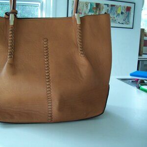 Sachtel Tote Bag with Decorative braiding on Front, Approx. 16" 9' High